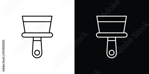 Putty knife icon illustration symbol or logo collection.