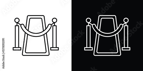 Red carpet icon illustration symbol or logo collection.