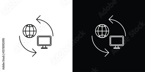 Remote Access icon illustration symbol or logo collection.