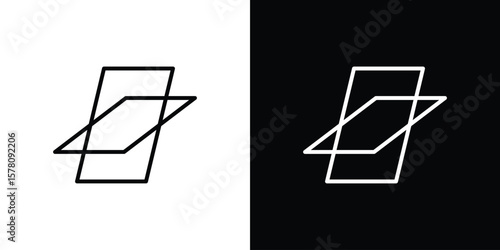 Roof window icon illustration symbol or logo collection.