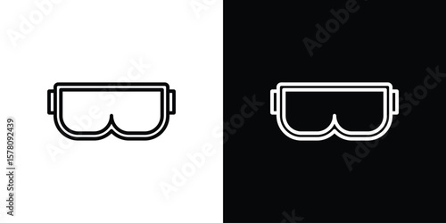 Snow Goggle icon illustration symbol or logo collection.