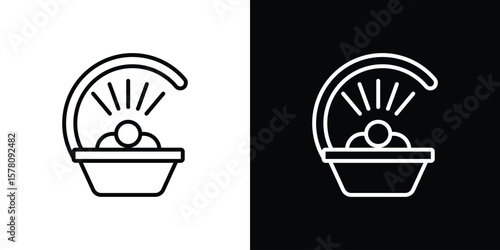 Solarium icon illustration symbol or logo collection.