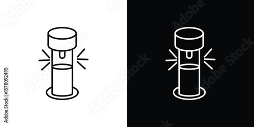 Solar Garden Light lamp icon illustration symbol or logo collection.