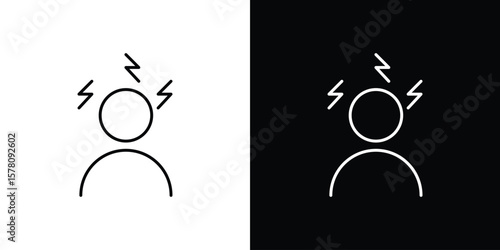 Stress icon illustration symbol or logo collection.