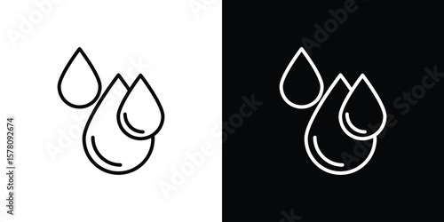 Tear drop icon illustration symbol or logo collection.