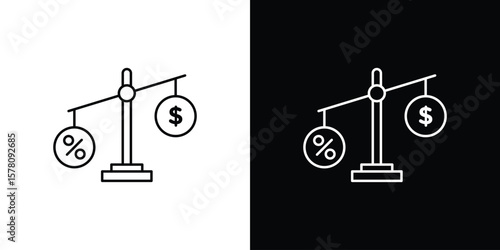 Taxes icon illustration symbol or logo collection.