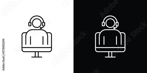 Tech support icon illustration symbol or logo collection.