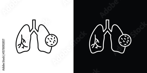 Tuberculosis TB icon illustration symbol or logo collection.