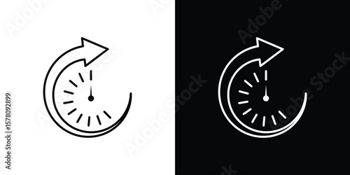 Uptime and downtime icon illustration symbol or logo collection.