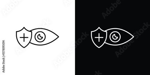 Vision insurance icon illustration symbol or logo collection.