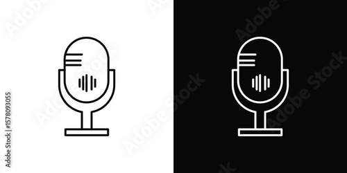 Voice recognition icon illustration symbol or logo collection.