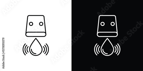 Water sensor icon illustration symbol or logo collection.