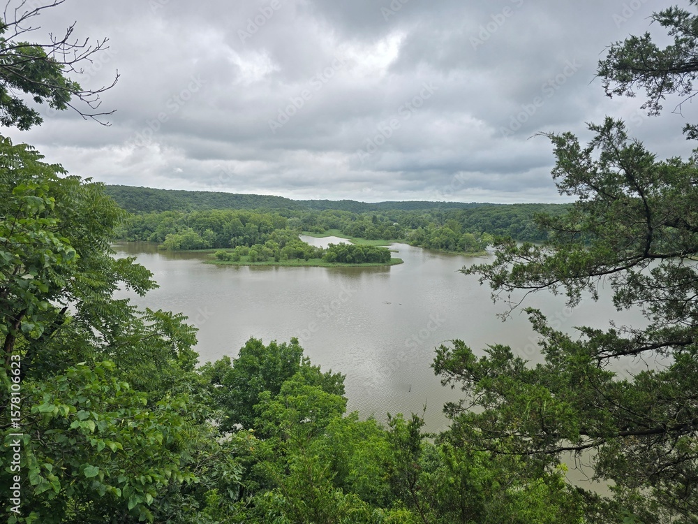Obraz premium lake and forest, Lake Of The Ozark 