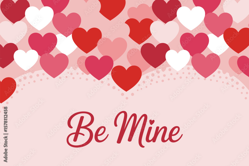 Romantic hearts float above a message of love on a soft pink background, perfect for Valentine's Day promotions. Romantic hearts float above a message of love on a soft pink background, perfect for Valentine's Day promotions.