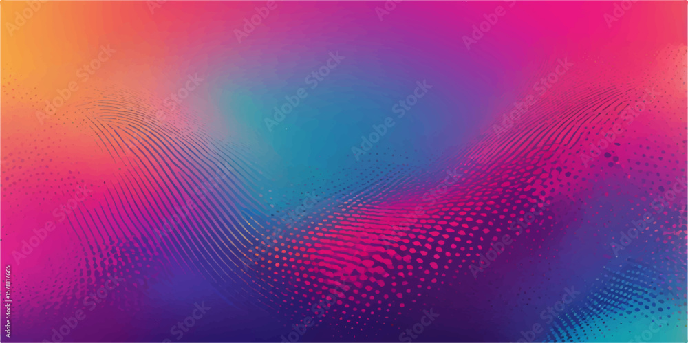 Obraz premium Abstract colourful rainbow wave background with light curves and digital pattern design
