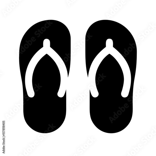 flip flops beach icon 