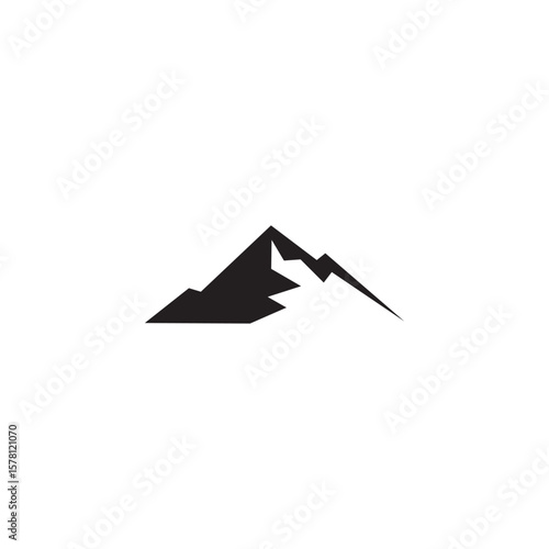 Mountain and forest vector template climber simple logo idea