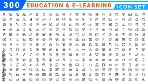 outline icons related to kindergarten. Linear icon collection. Editable stroke. Vector illustration
