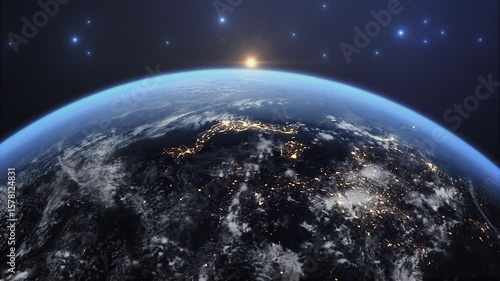 地球上空アジア