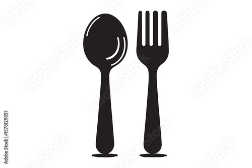 spoon and fork icon vector. spoon, fork and knife icon vector. restaurant icon