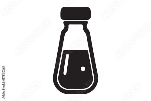 Elenmeyer Icon Vector illustration. Elenmeyer Flask, Laboratory Beaker Symbol.