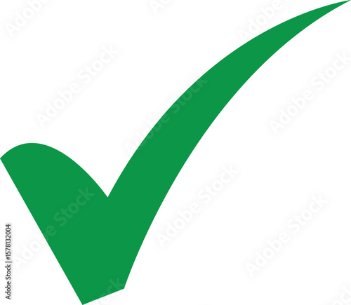 Free Download A simple green check mark symbol on a clean white background representing approval or success - GFXLoad