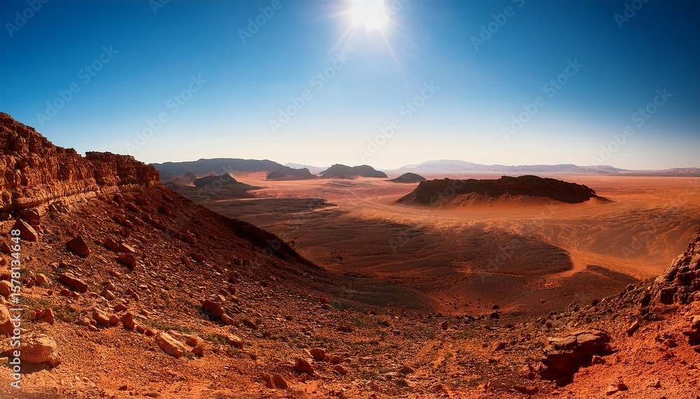 Fototapeta premium mars a harsh and vast landscape