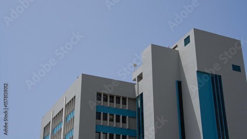 modern office building with blue sky