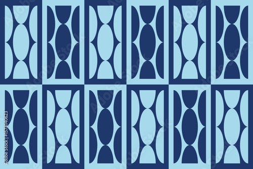 Circle Shapes and Designs Blue Colors Geometric Pattern Abstract Background Geometric Background
