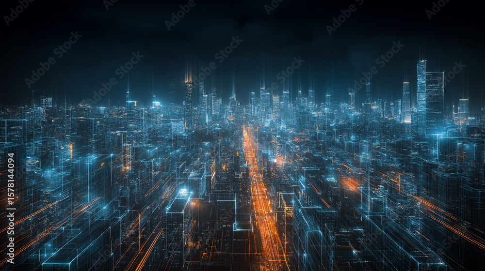 Naklejka premium digital fractal realms