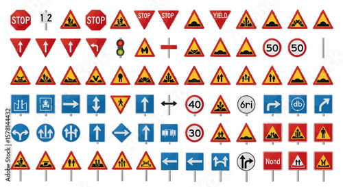 Assorted Traffic and Road Signs
