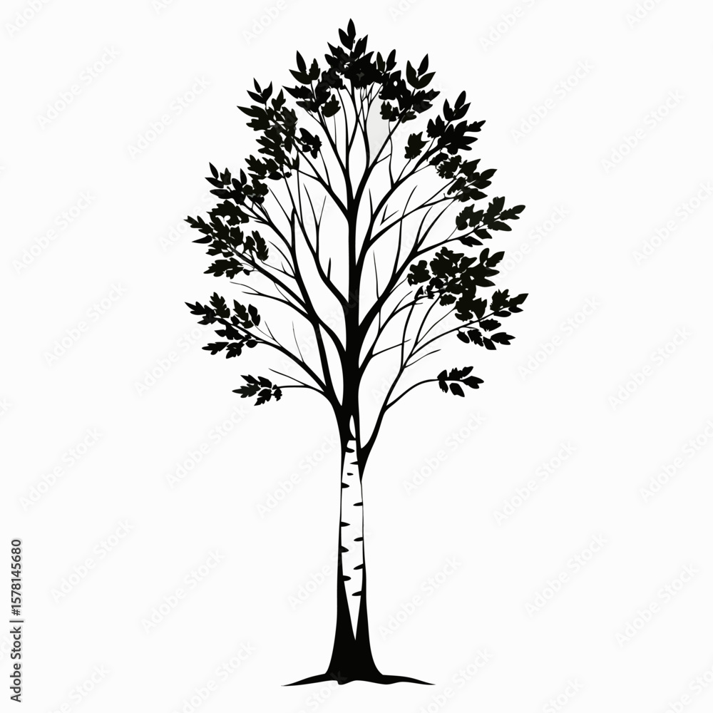 Obraz premium vector tree silhouette