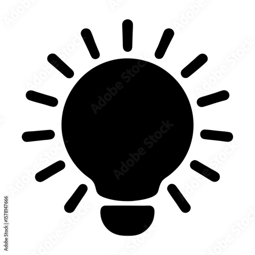 A black lightbulb icon symbolizing innovation and generating new and creative ideas