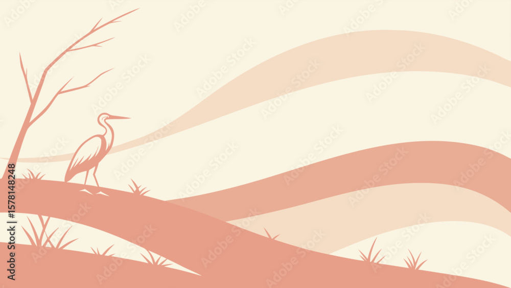 Fototapeta premium Peach Cream Minimalist Gradient Blur Background