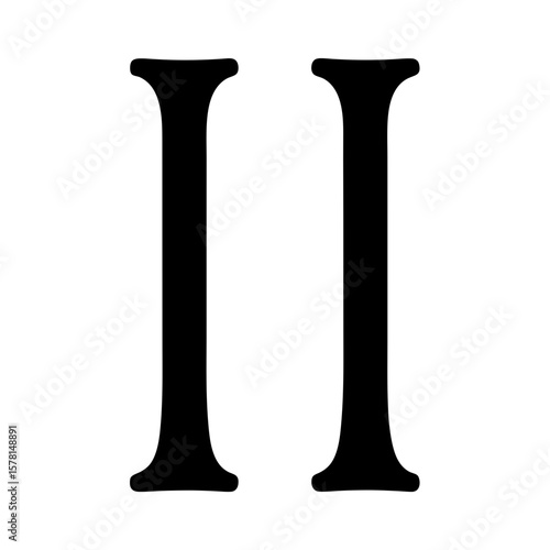 The Roman Numeral II rendered in black on a white background