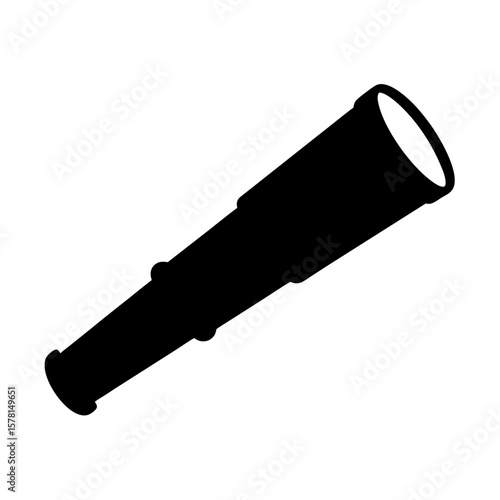 Monocular spyglass telescope icon for navigation and optical clarity vector illustration