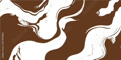 Fotografi Melted chocolate vector seamless pattern for sweet dessert and coffee shop desig