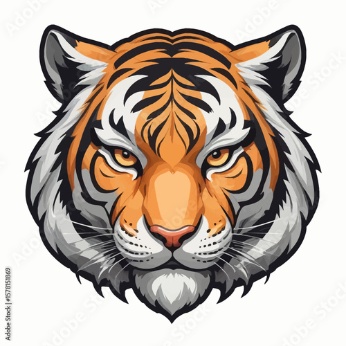 Tiger Head Illustrtion Image