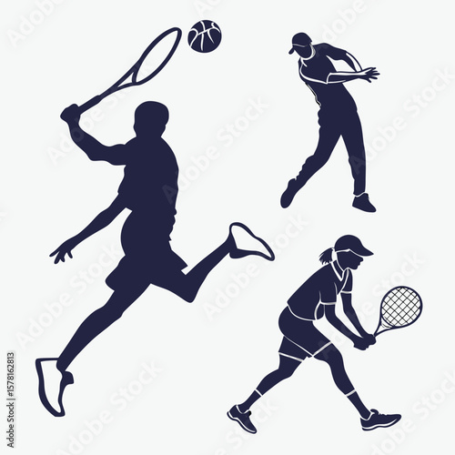 Dynamic basketball player silhouette in action isolated on white background