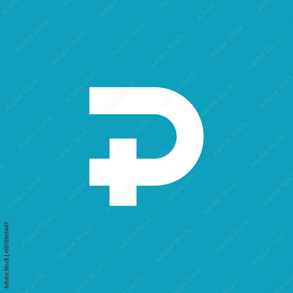 Obraz premium Positive Plus Logo Design Vector Template