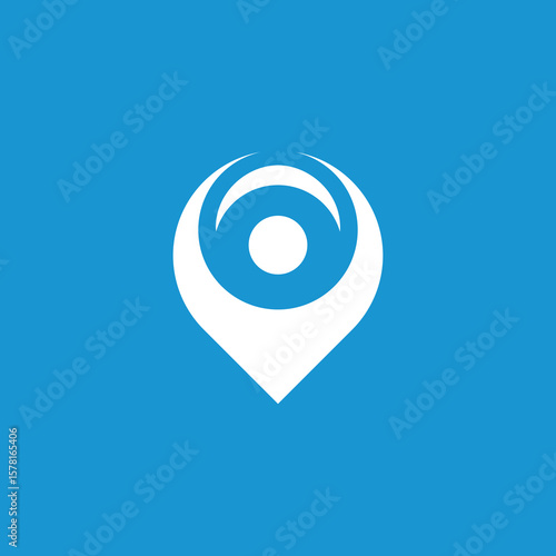 Pin Point Logo Design Vector Template
