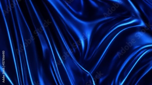 Rippling deep blue fabric in light