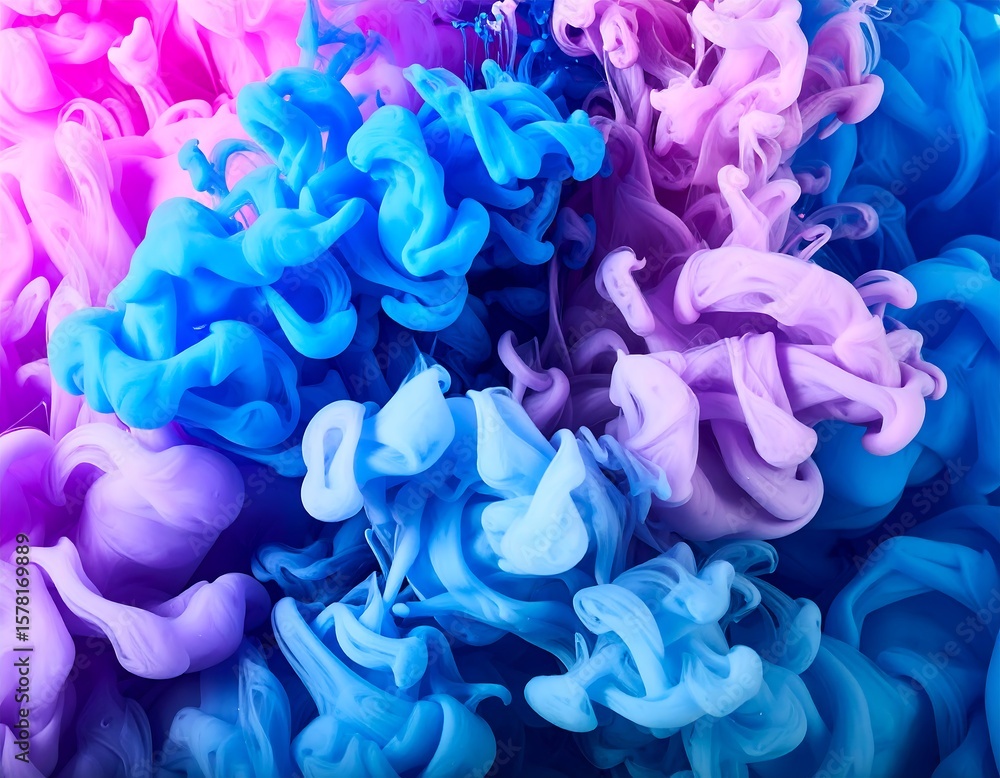 Fototapeta premium Abstract vibrant ink swirls