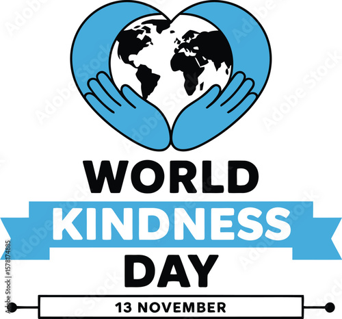 World kindness day november celebration love and care for earth international awareness campaign banner