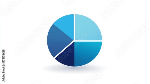 Pie chart in blue colors on white background for websites and blogs, illustrating data distribution, market share, statistics or financials. Free Download Pie chart in blue colors on white background for websites and blogs, illustrating data distribution, market share, statistics or financials. - GFXLoad
