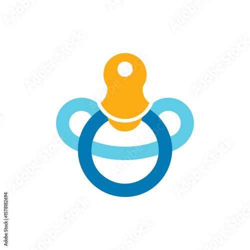 blue rubber duck with pacifier