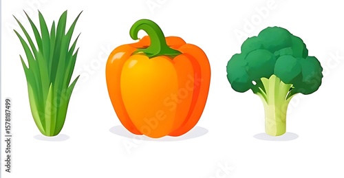 Hand-Drawn Vegetable Icons for Eco Projects