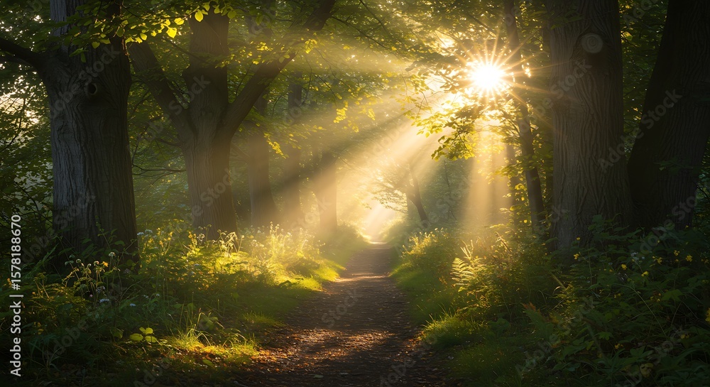 Obraz premium Sunlit Path's Embrace