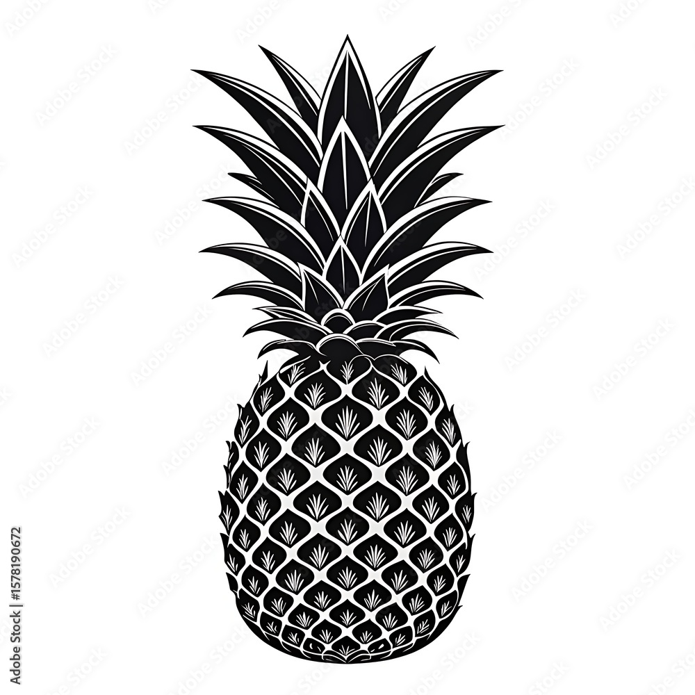 Obraz premium pineapple on black