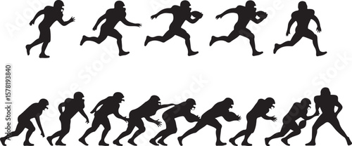 American Football Player Silhouette in Action"

"Running Back Vector Art"

"Football Athlete with Helmet Design"

"Quarterback Throwing Ball Silhouette"

"Tackling Pose of Football Player Vector"

